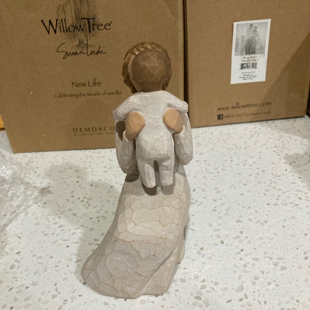 Willow Tree Mother and Child Figurine in Cream and Brown